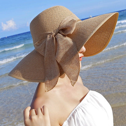 Ladies' straw hat with sun protection – Candy