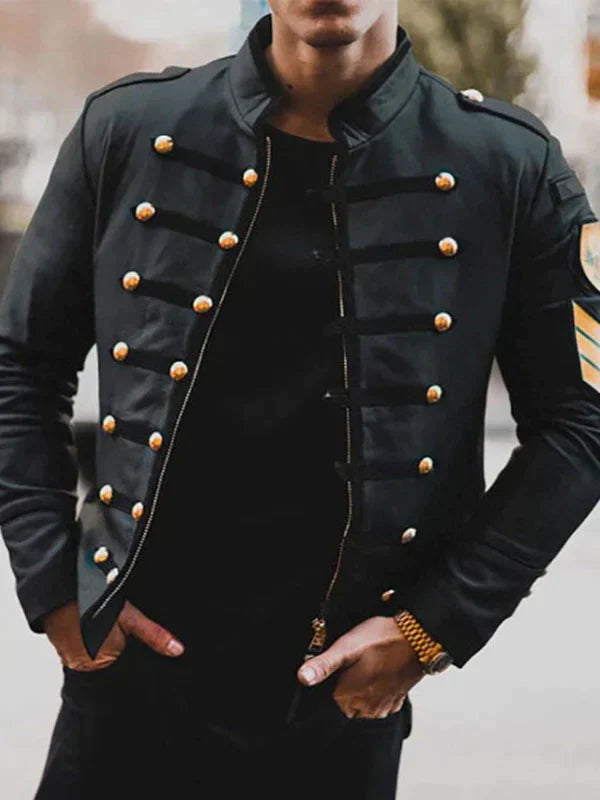 Stand Collar Men's Jacket with Modern Cut – Rafael