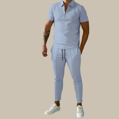 Fashionable 2-Piece Men's Set | Nova Polo and Trousers