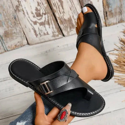 Orthopaedic women's leather sandals with hallux valgus correction – Livia