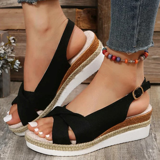 Sturdy Women's Wedge Sandals – Romy
