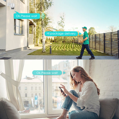 Wireless Outdoor Security Camera with WiFi – SecureView 360