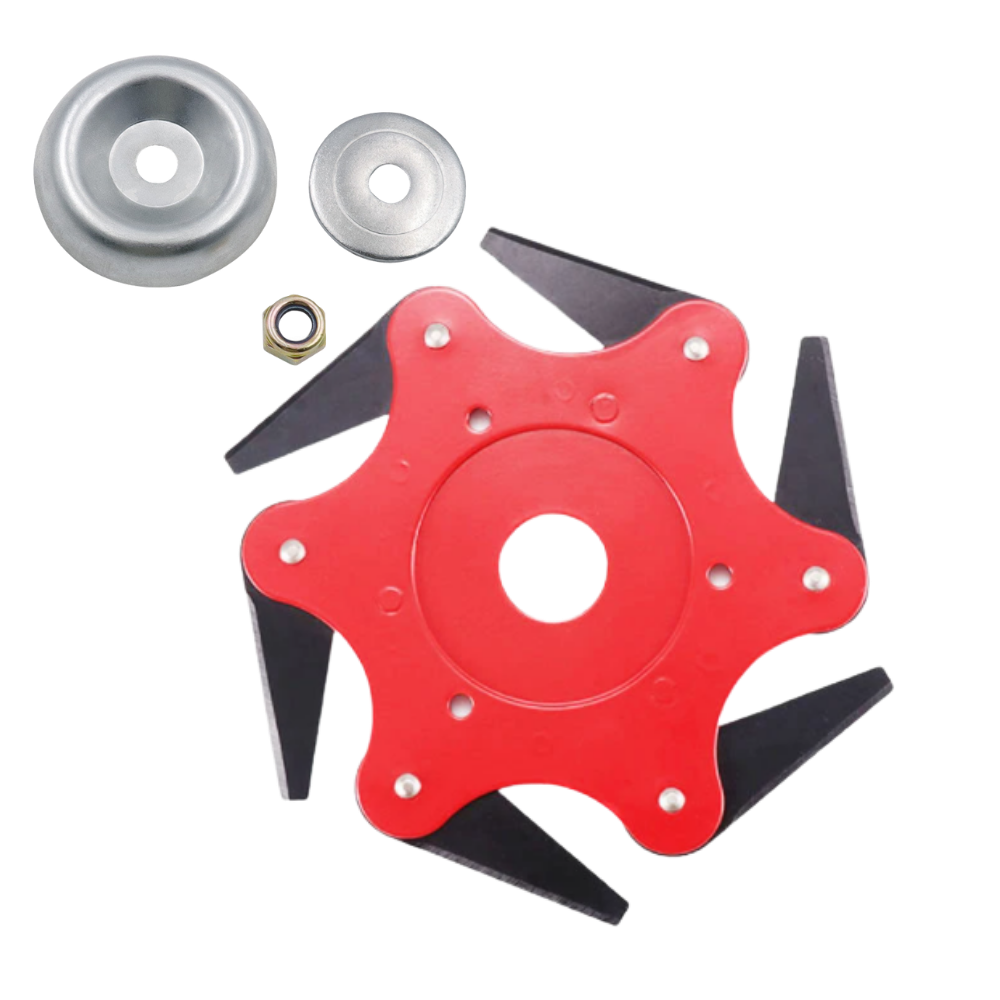 Robust trimmer head with 6 steel blades – TrimmBlade