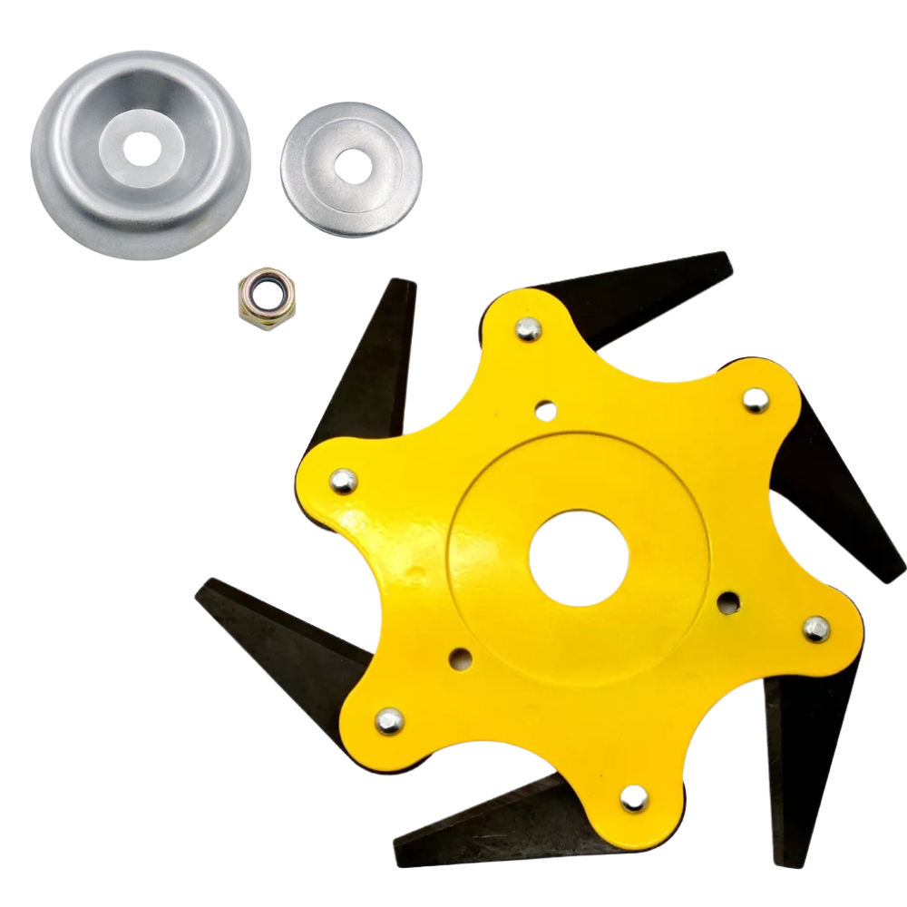 Robust trimmer head with 6 steel blades – TrimmBlade