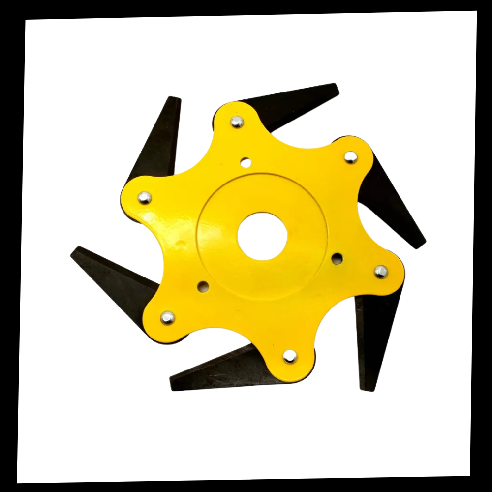 Robust trimmer head with 6 steel blades – TrimmBlade