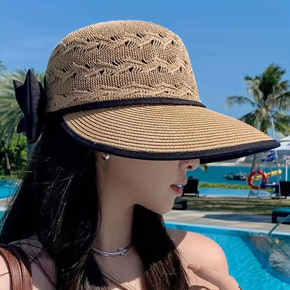 Braided summer hat with bow detail – Norah