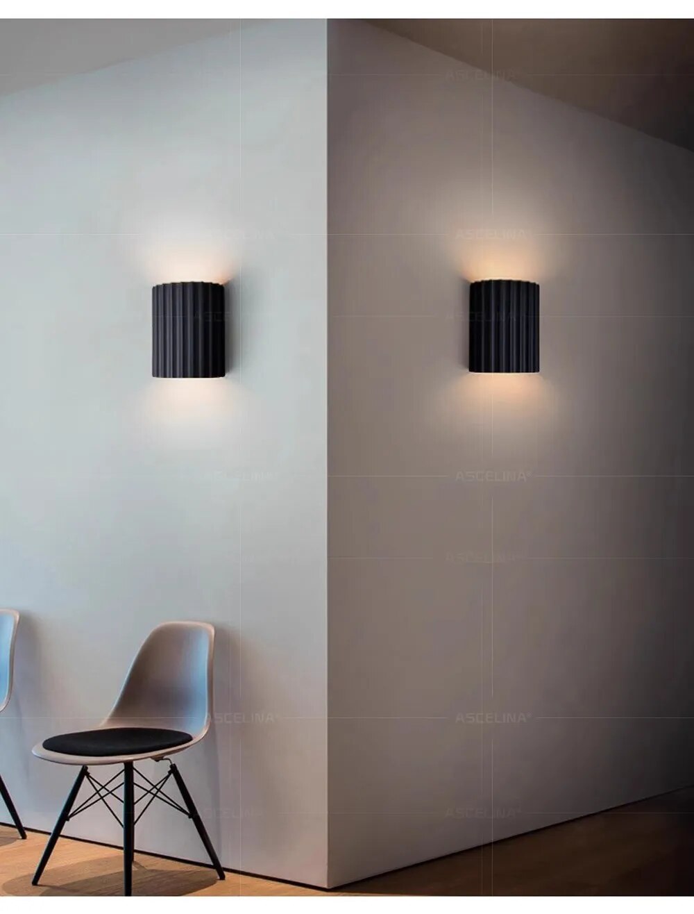 Stylish wall lamps made of synthetic resin - LumiResin
