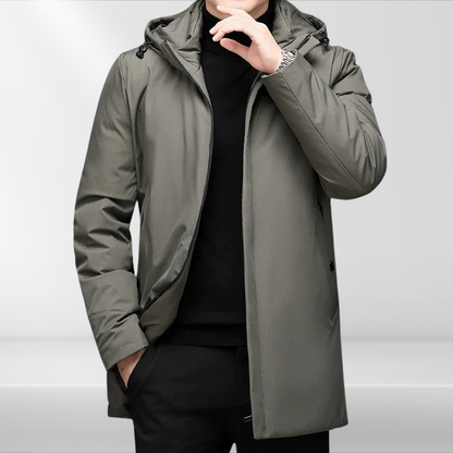Classic men's hoodie jacket with duck down filling – Matteo