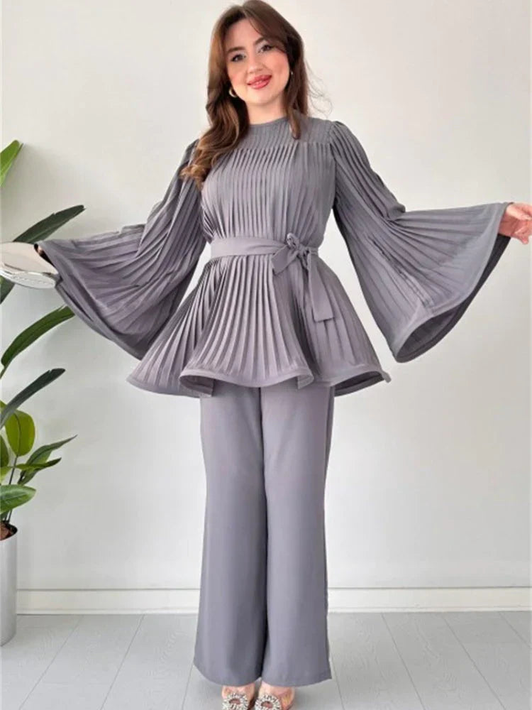 Ladies Pleated Clothing Set – Selene