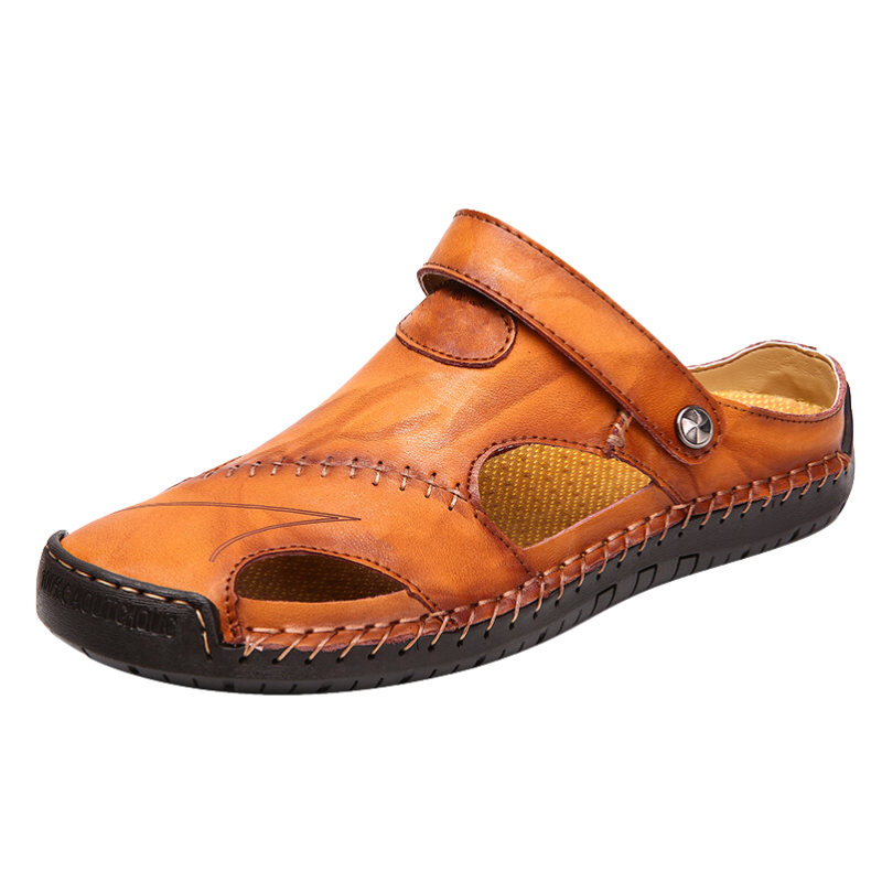 Orthopaedic men's leather sandals - Marco