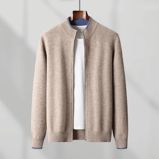 Men's cashmere zip-up jacket – Laurent Autumn Edition