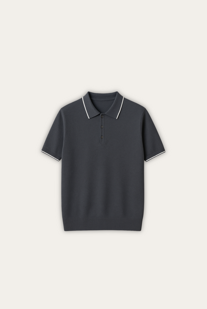 Stylish men's polo shirt made of cashmere-merino wool – Miro