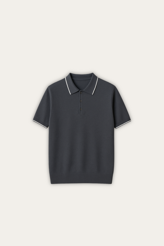 Stylish men's polo shirt made of cashmere-merino wool – Miro