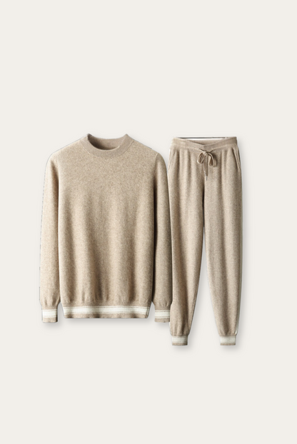 Light Brown Cashmere Merino Wool Set – Alessio