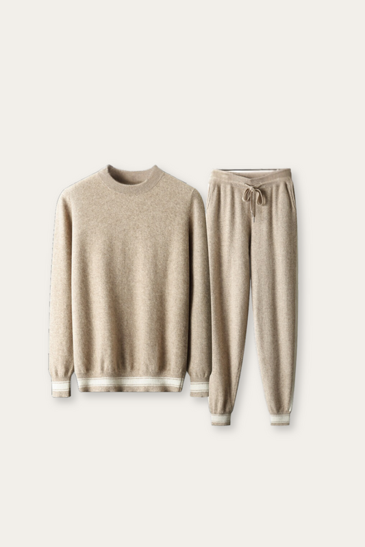 Light Brown Cashmere Merino Wool Set – Alessio