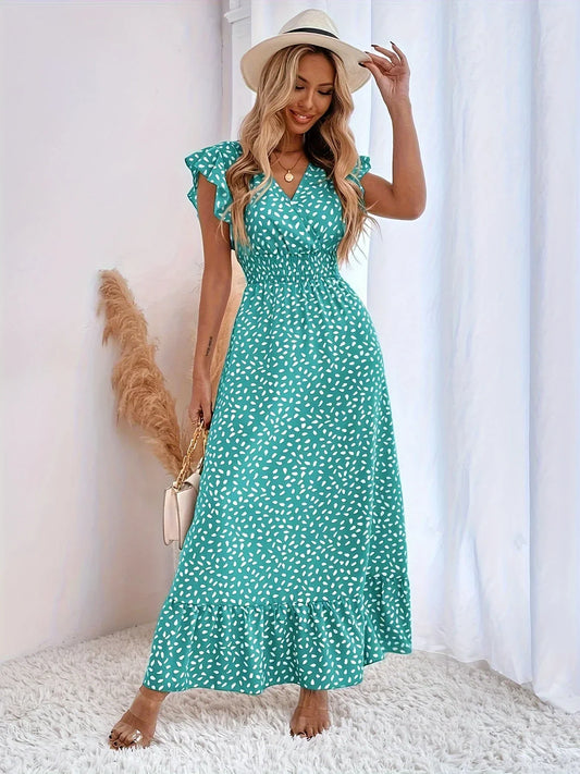 Flora Print Ruffles Dress | Stylish and Trendy