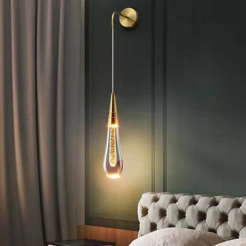 Drop-shaped Wall Lamp with Warm Glow - Solena