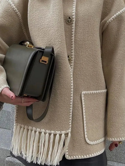 Ladies' long wool coat for autumn – Amelie