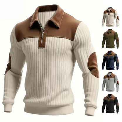 Cream ribbed jumper shown at an angle beside small thumbnails of the four other colour options 2