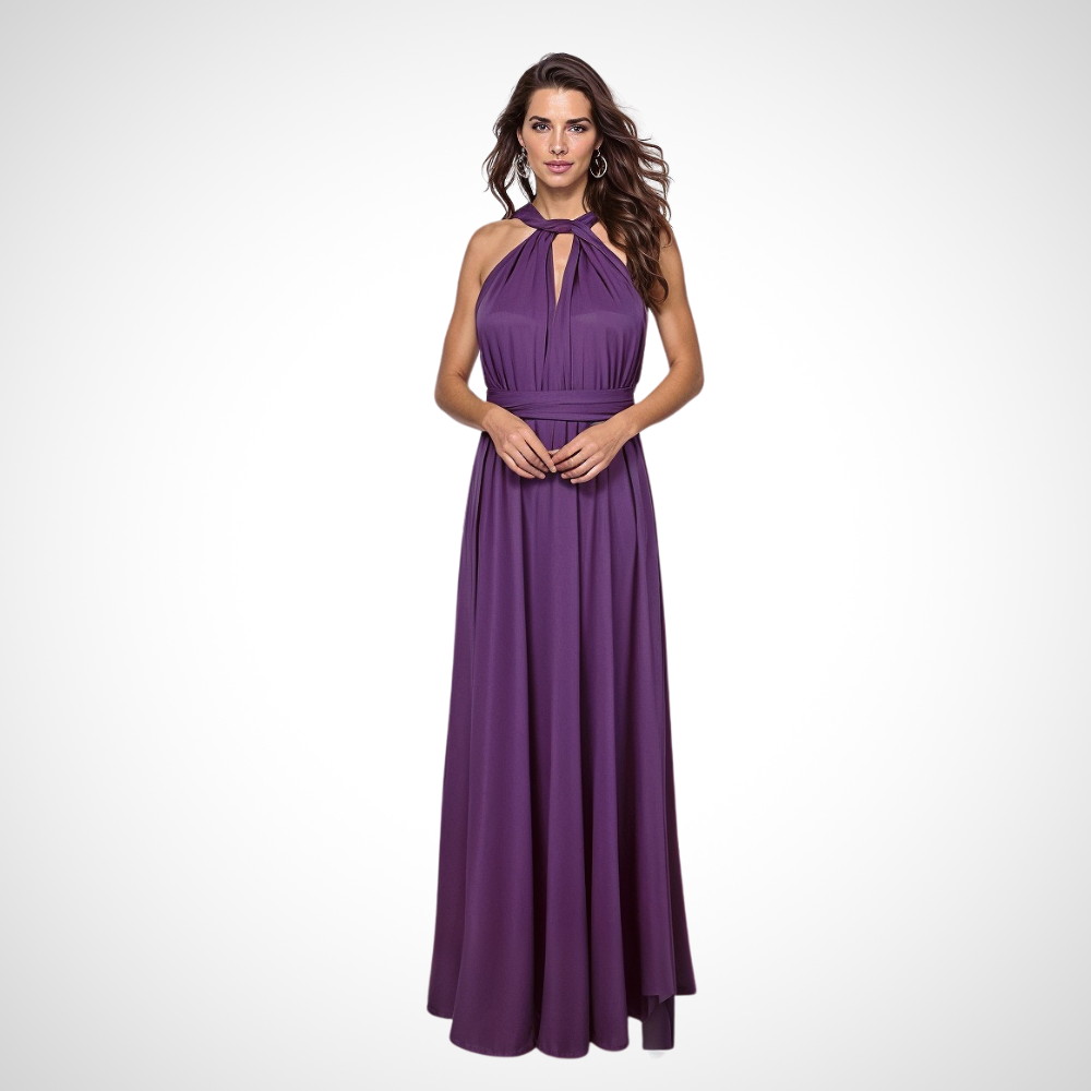 Elegant wrap maxi dress with a feminine fit – Celine