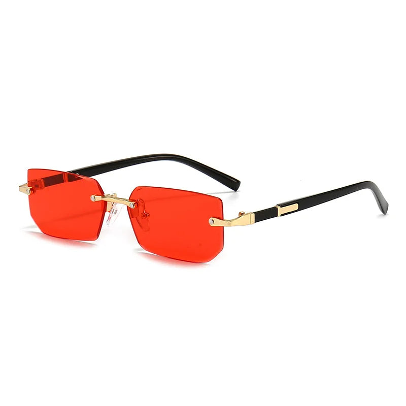 Stylish rectangular sunglasses without a frame for women - KlaraView