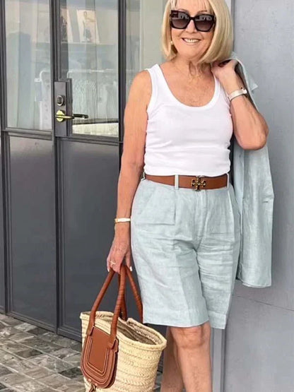 Trendy Women's Linen Autumn Suit – Camille