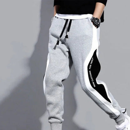 Autumnal men's patchwork joggers with drawstring – Rafael