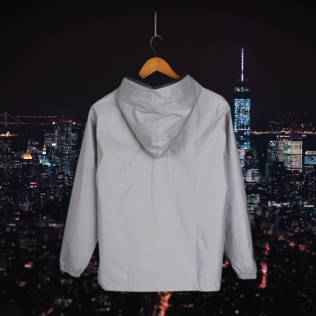 Autumnal reflective ladies' coat-jacket with 3M effect – Leona