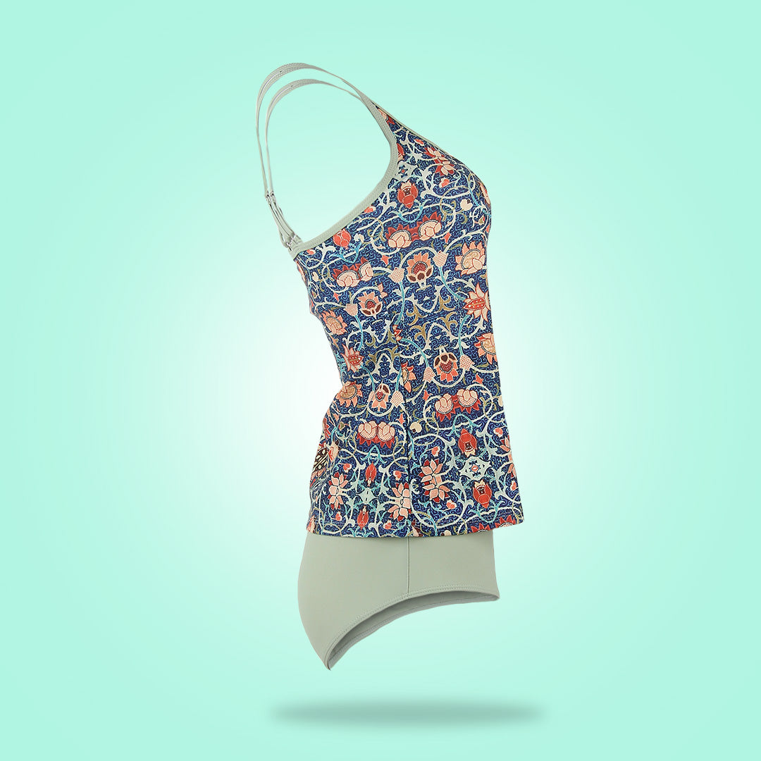 Stylish Sleeveless Bikini with Attractive Pattern - SummerGlow
