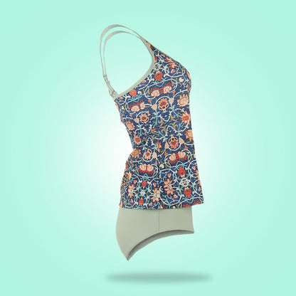 Stylish Sleeveless Bikini with Attractive Pattern - SummerGlow
