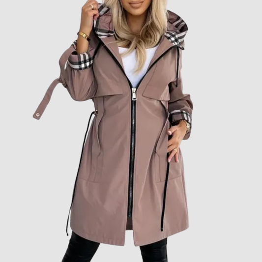 Waterproof Zip-Up Coat with Hood 1