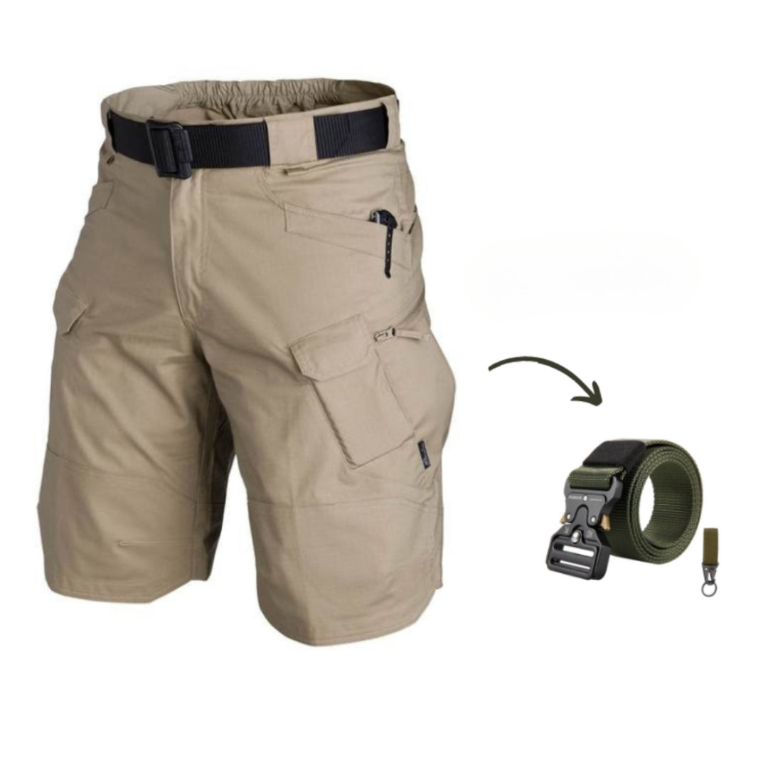 Men's cargo shorts with 7 pockets & free belt – Taro