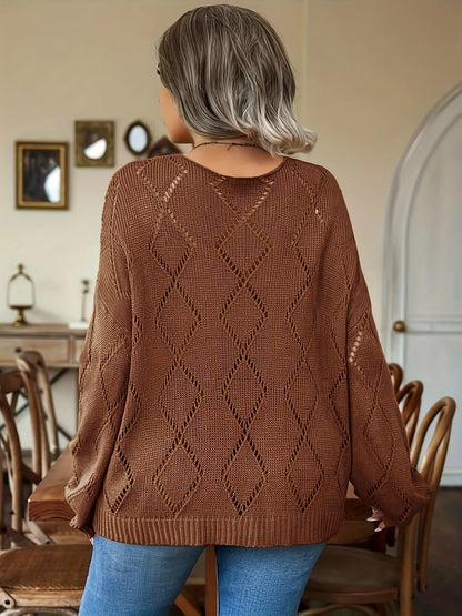 Women's Oversized Knit Sweater in Plus Size – Marietta