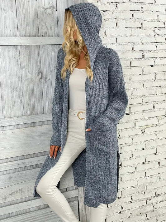Long women's knitted cardigan for autumn & winter – Elara