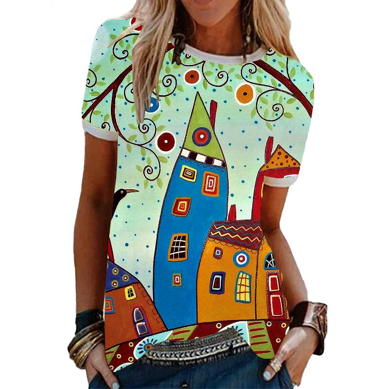 Light women's T-shirt with print for everyday and holiday - SummerFun