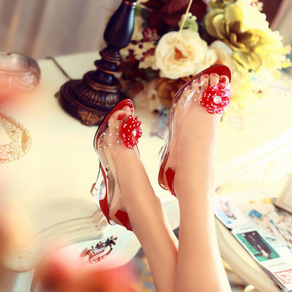 Sparkling wedge sandals – Sofia