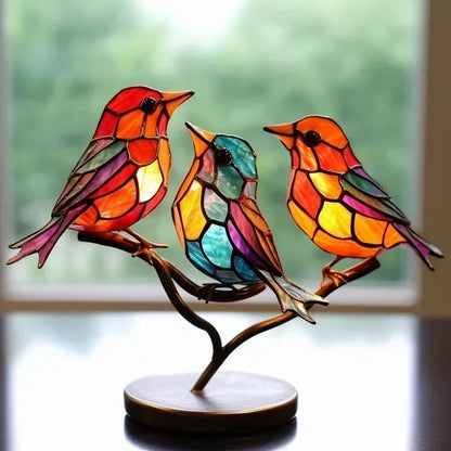 Coloured Acrylic Birds for Chic Interior Design - ChicGlass Birds
