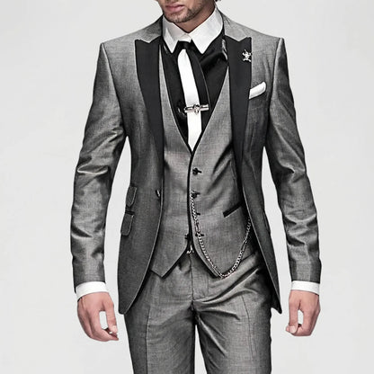 3-Piece Slim Fit Formal Suit - Seth