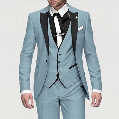 3-Piece Slim Fit Formal Suit - Seth