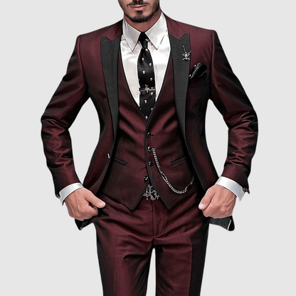 3-Piece Slim Fit Formal Suit - Seth