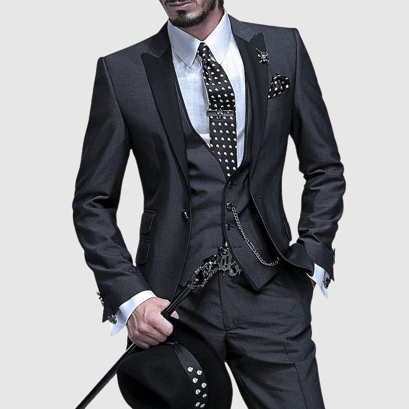 3-Piece Slim Fit Formal Suit - Seth