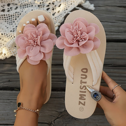 Stylish women's slippers with floral detail for summer - FlowerStep