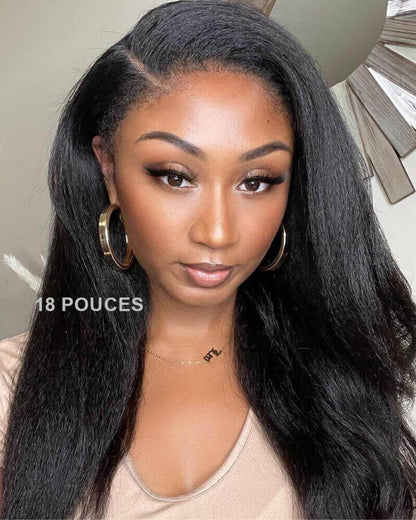 Black HD Lace Wig with Curly Edges – Imani