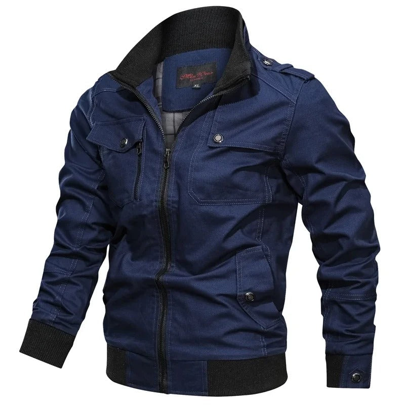 Men's autumn jacket with collar and biker look – Vince