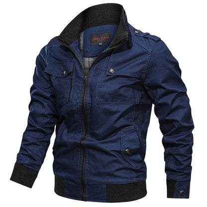 Men's autumn jacket with collar and biker look – Vince