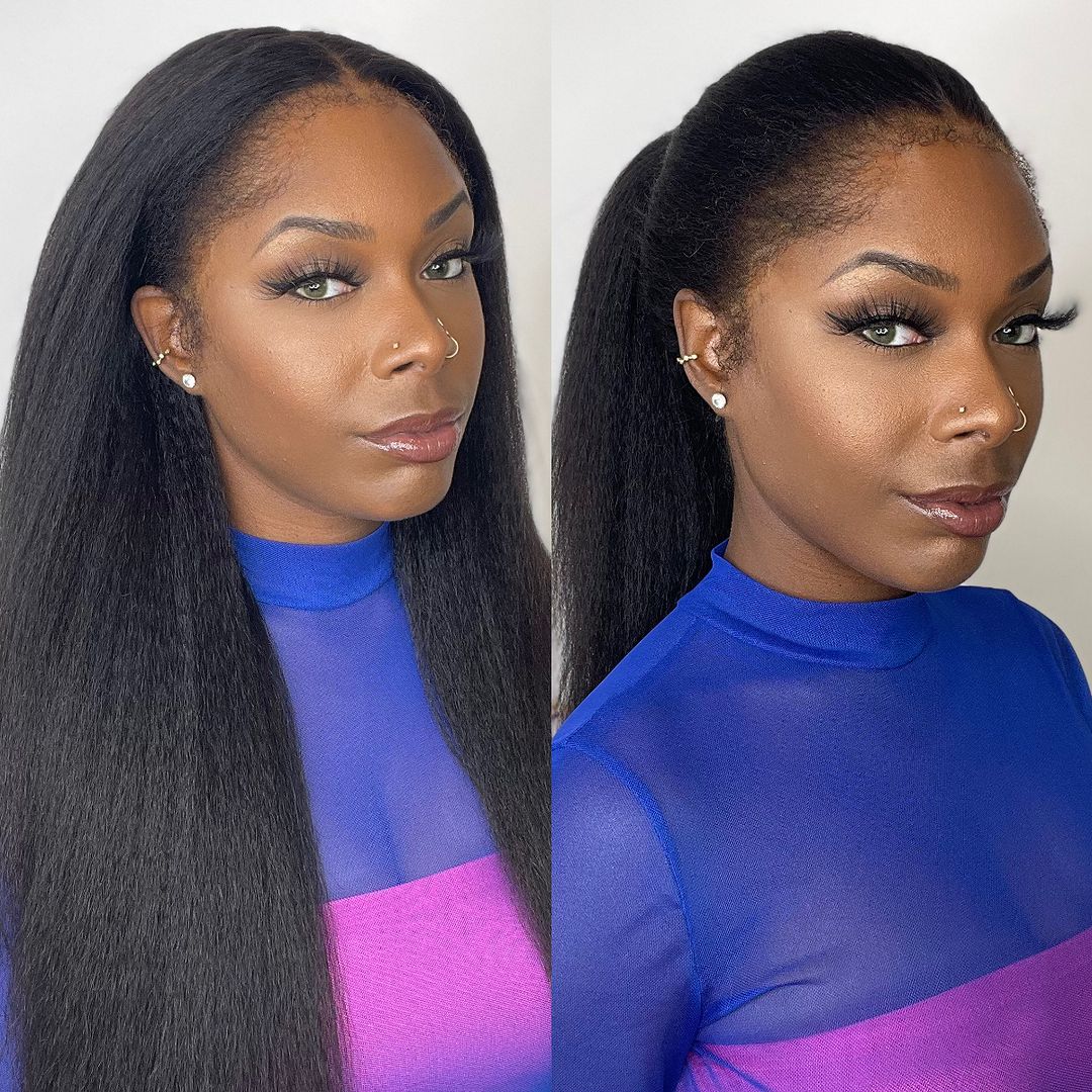 Black HD Lace Wig with Curly Edges – Imani