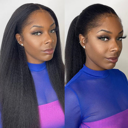 Black HD Lace Wig with Curly Edges – Imani