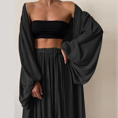 Trendy two-piece autumn set for women with jumper and trousers – Noelle