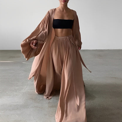 Trendy two-piece autumn set for women with jumper and trousers – Noelle