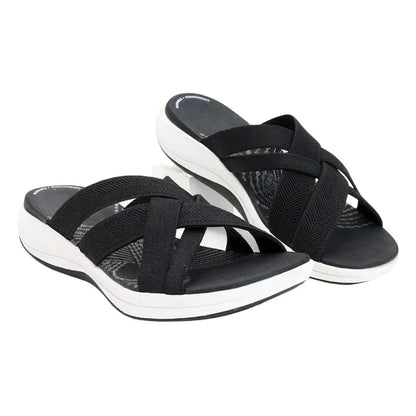 Breathable women's slip-ons with a shock-absorbing footbed – Lina